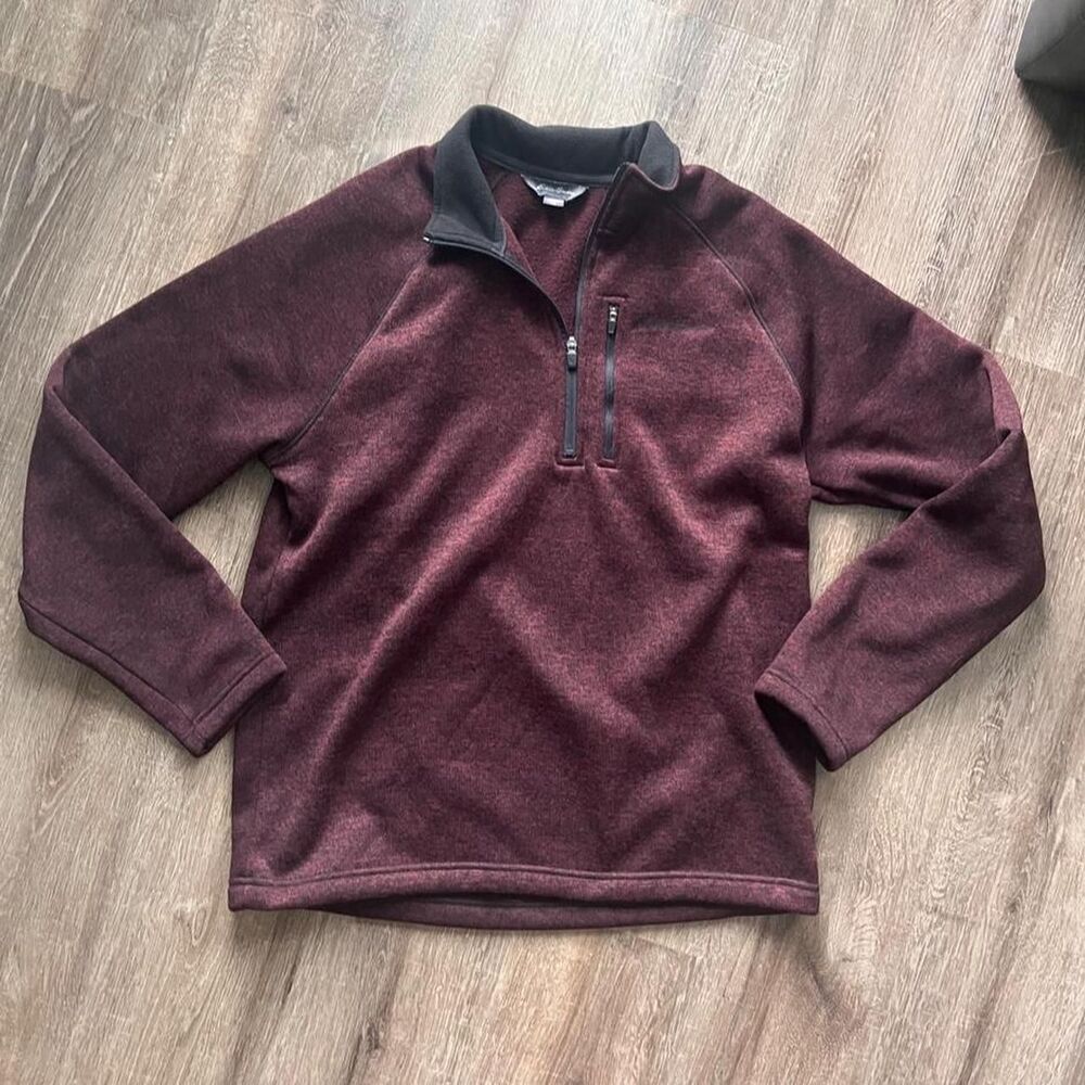 Eddie-bauer Men's Burgundy and Red Sweatshirt
